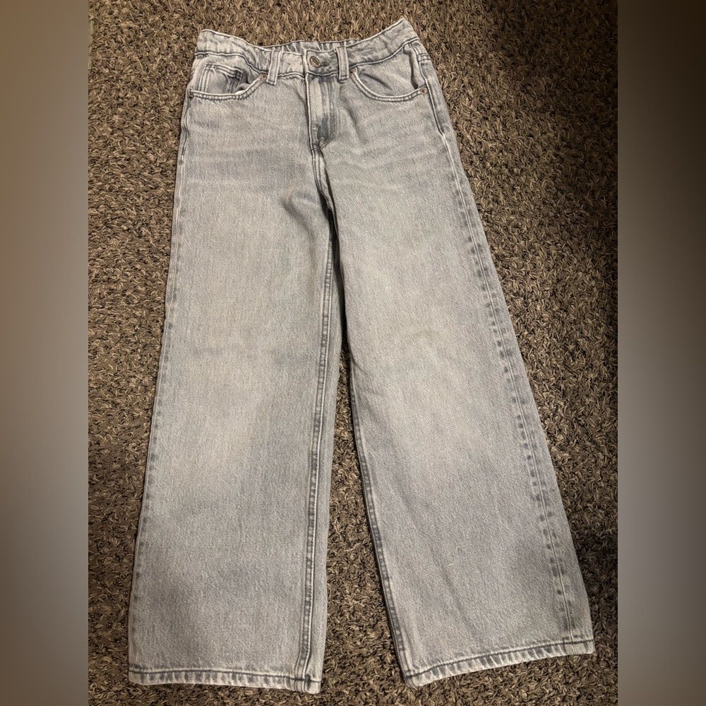 Zara Grey Wide Leg Jeans